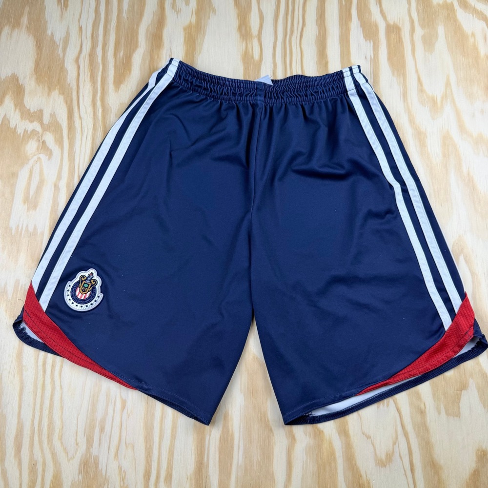 Adidas Chivas de Guadalajara Soccer Shorts Kids Medium Navy Blue ClimaCool